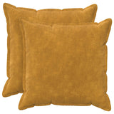 Vidaxl kussensloop 2 pcs houten geel 60 x 60 cm microfiber fleece