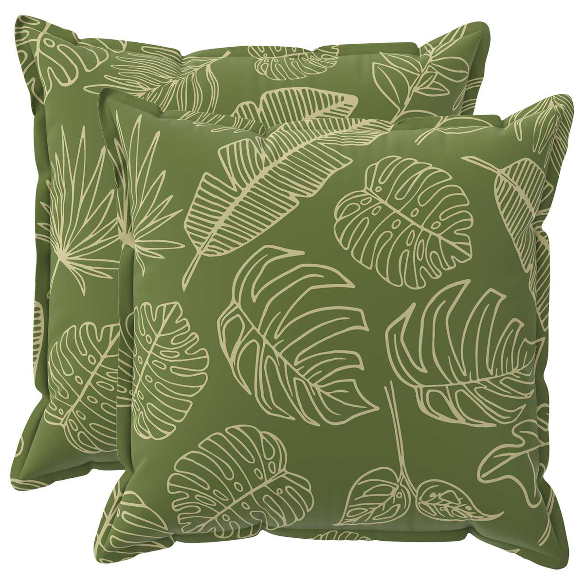 Vidaxl kussensloop 2 st houten bladontwerp 60 x 60 cm polyester