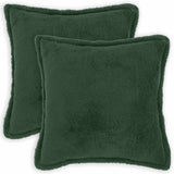 Vidaxl kussensloop 2 pcs houten donkergroen 60 x 60 cm bouclé
