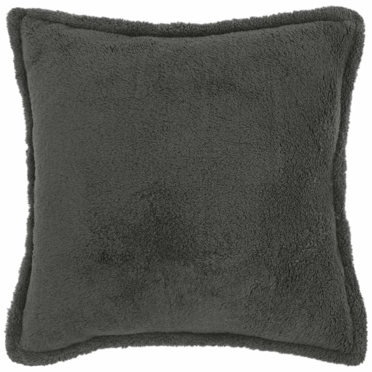 Vidaxl kussensloop 2 pcs houten donkergrijs 60 x 60 cm bouclé
