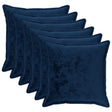 Vidaxl kussensloop 6 pcs houten marineblauw 60 x 60 cm flanel