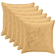 Vidaxl kussensloop 6 pcs houten taupe 60 x 60 cm flanel