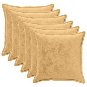 Vidaxl kussensloop 6 pcs houten taupe 60 x 60 cm flanel