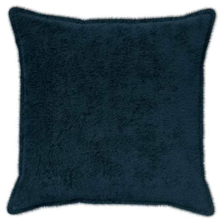 Vidaxl kussensloop 2 st houten marineblauw 60 x 60 cm nep konijnenbont