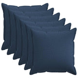 Vidaxl kussensloop 6 pcs houten blauw 65 x 65 cm faux linnen