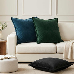 Vidaxl kussen met kussen houten 2 st blauw fluweel
