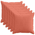 Vidaxl kussensloop 6 st houten rood-oranje 65 x 65 cm corduroy