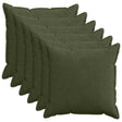 Vidaxl kussensloop 6 st houten groen 65 x 65 cm corduroy