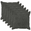 Vidaxl kussensloop 6 pcs houten antracietkleurig 65 x 65 cm