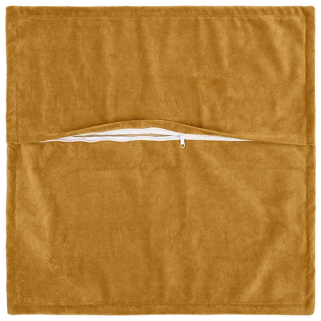Vidaxl kussensloop 2 pcs houten geel 65 x 65 cm microfiber fleece
