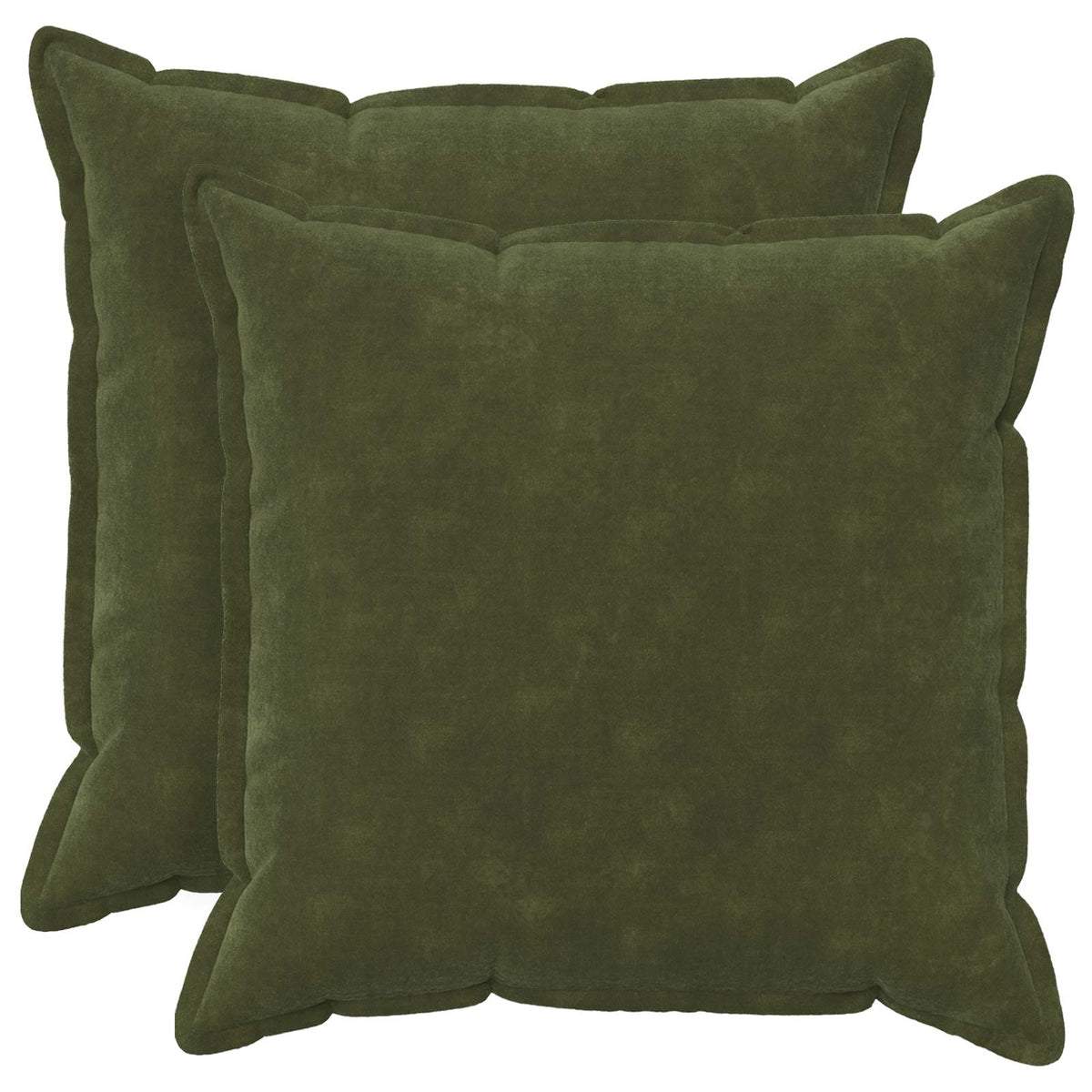 Vidaxl kussensloop 2 pcs houten groen 65 x 65 cm microfiber fleece