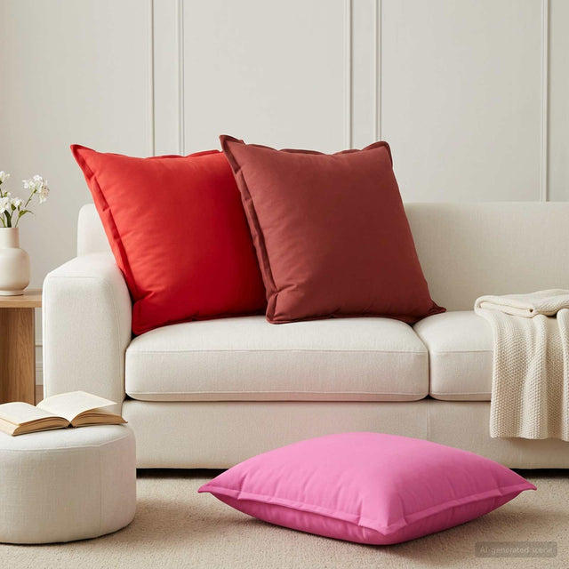 Vidaxl kussensloop 2 st houten rood 80 x 80 cm polyester