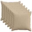 Vidaxl kussensloop 6 st houten taupe 70 x 70 cm corduroy