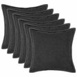 Vidaxl kussensloop 6 pcs houten donkergrijs 70 x 70 cm bouclé