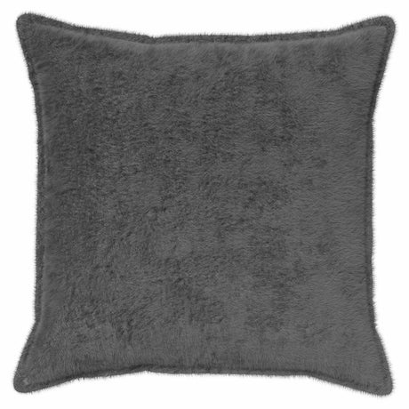 Vidaxl kussensloop 6 st houten donkergrijs 70 x 70 cm nep konijnenbont