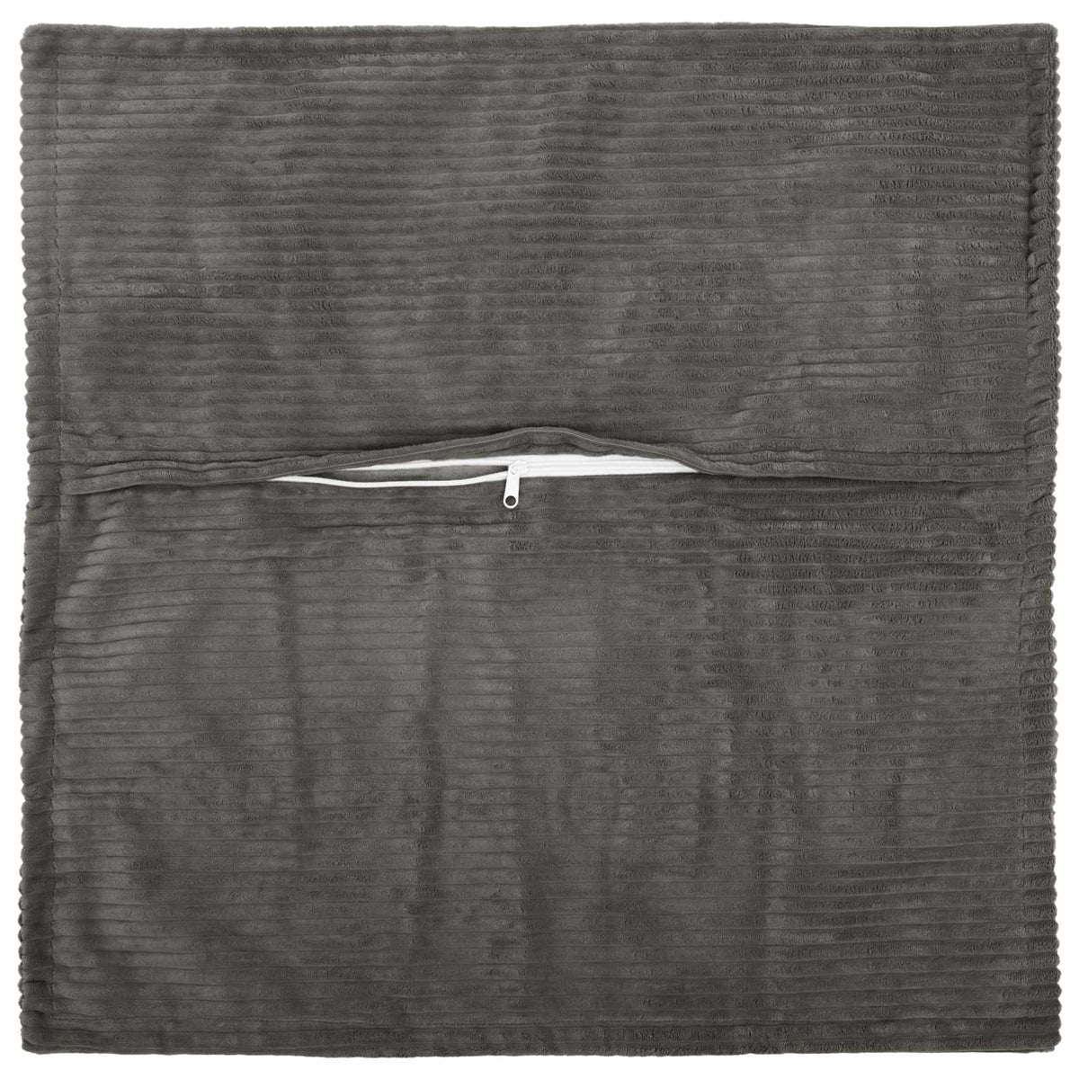 Vidaxl kussensloop 2 st houten donkergrijs 80 x 80 cm corduroy