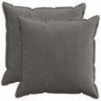 Vidaxl kussensloop 2 st houten donkergrijs 80 x 80 cm corduroy