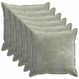 Vidaxl kussensloop 6 st houten groen 80 x 80 cm chenille stof