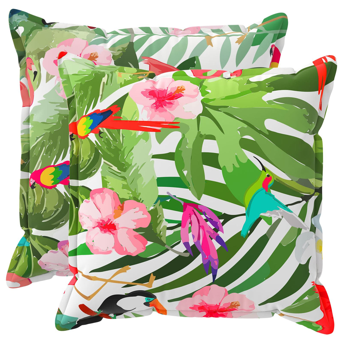 Vidaxl kussensloop 2 st houten meerkleurig 80 x 80 cm polyester