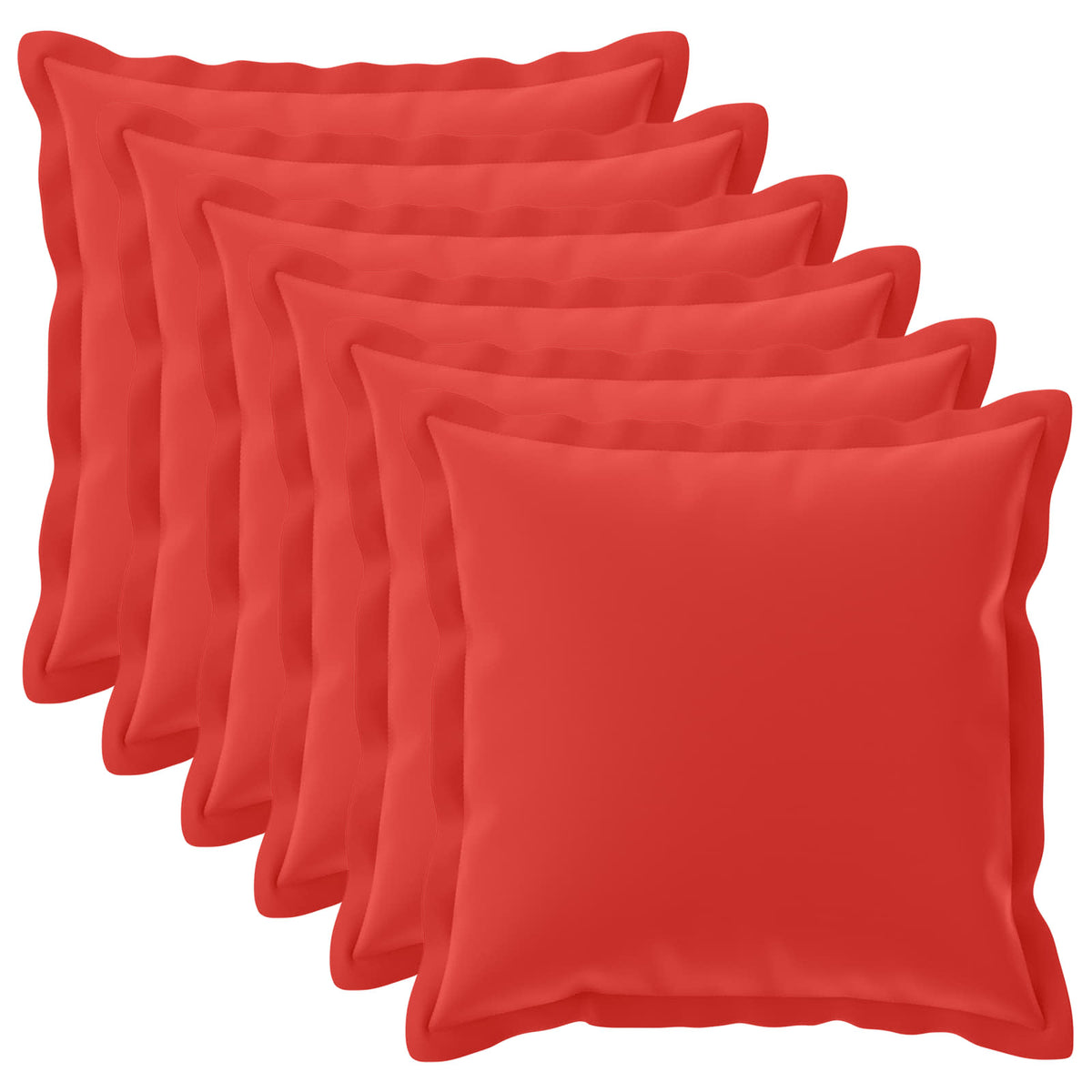 Vidaxl kussensloop 6 st houten rood 80 x 80 cm polyester