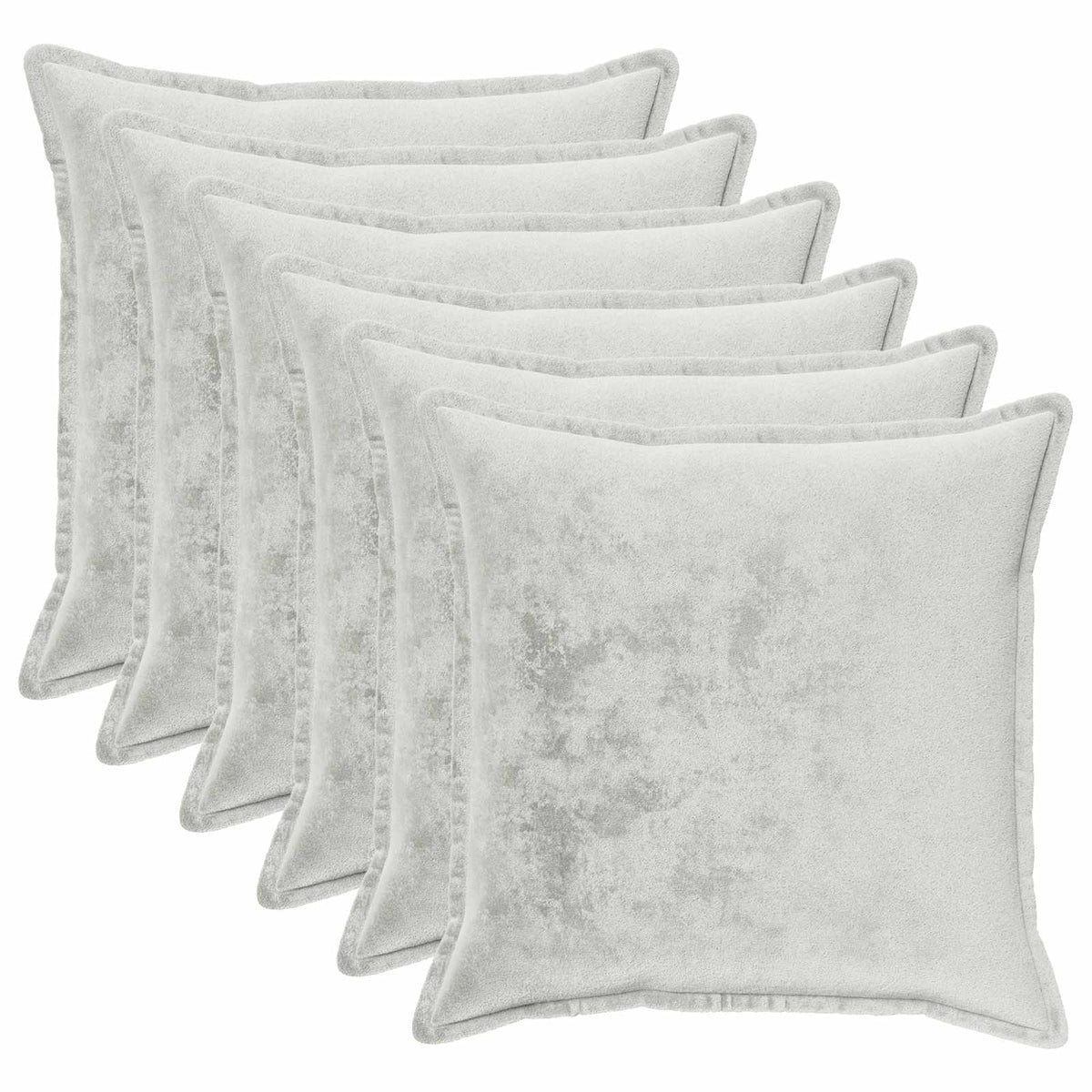 Vidaxl kussensloop 6 pcs houten lichtgrijs 80 x 80 cm flanel
