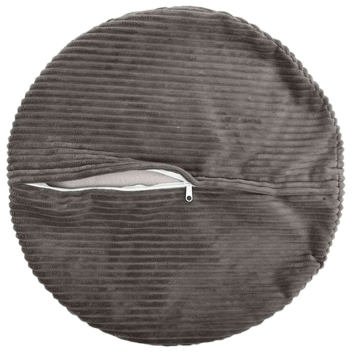 Vidaxl kussensloop 2 pcs heerlen donkergrijs ø 30 cm corduroy