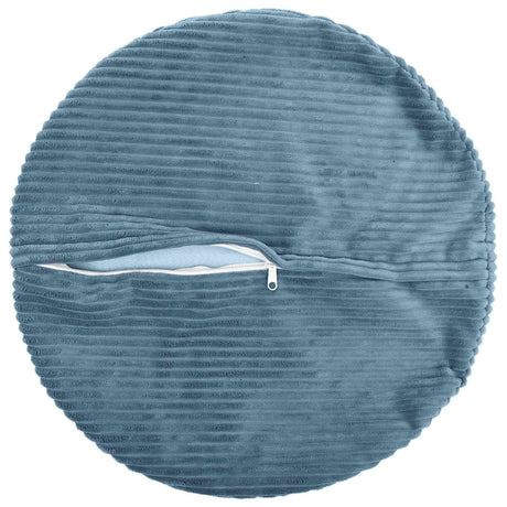 Vidaxl kussensloop 2 pcs heerlen blauw ø 30 cm corduroy