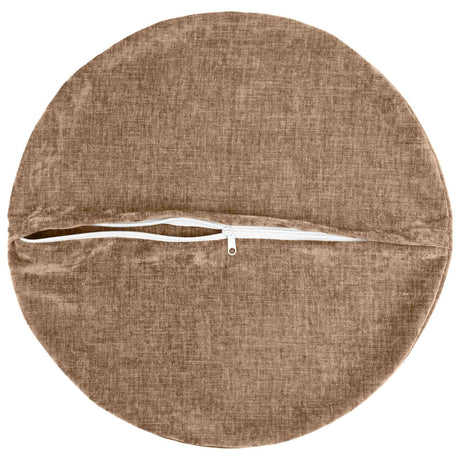 Vidaxl kussensloop 6 st heerlen bruin ø 30 cm chenille stof