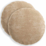 Vidaxl kussensloop 2 st heerlen taupe ø 30 cm chenille stof