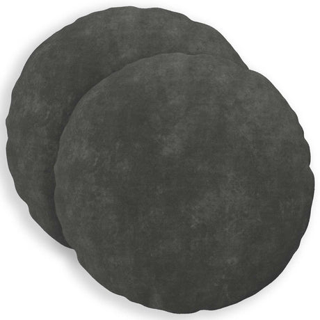 Vidaxl kussensloop 2 pcs heerlen antraciet ø 30 cm microfiber fleece