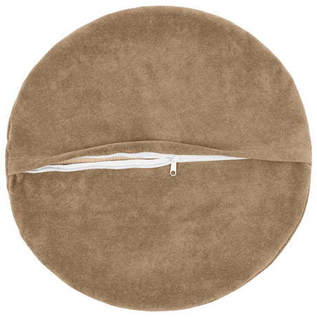 Vidaxl kussensloop 2 pcs heerlen taupe ø 30 cm microfiber fleece