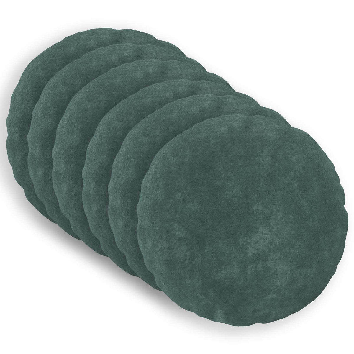 Vidaxl kussensloop 6 pcs heerlen zee blauw ø 30 cm microfiber fleece