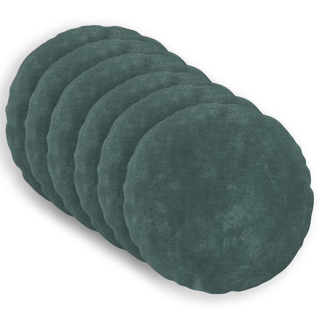Vidaxl kussensloop 6 pcs heerlen zee blauw ø 30 cm microfiber fleece