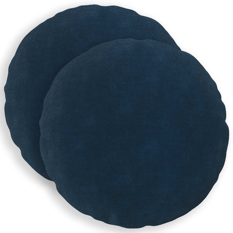 Vidaxl kussensloop 2 pcs heerlen blauw ø 30 cm microfiber fleece
