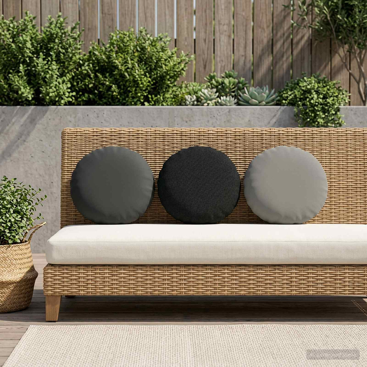Vidaxl kussensloop 2 pcs heerlen antraciet ø 30 cm polyester