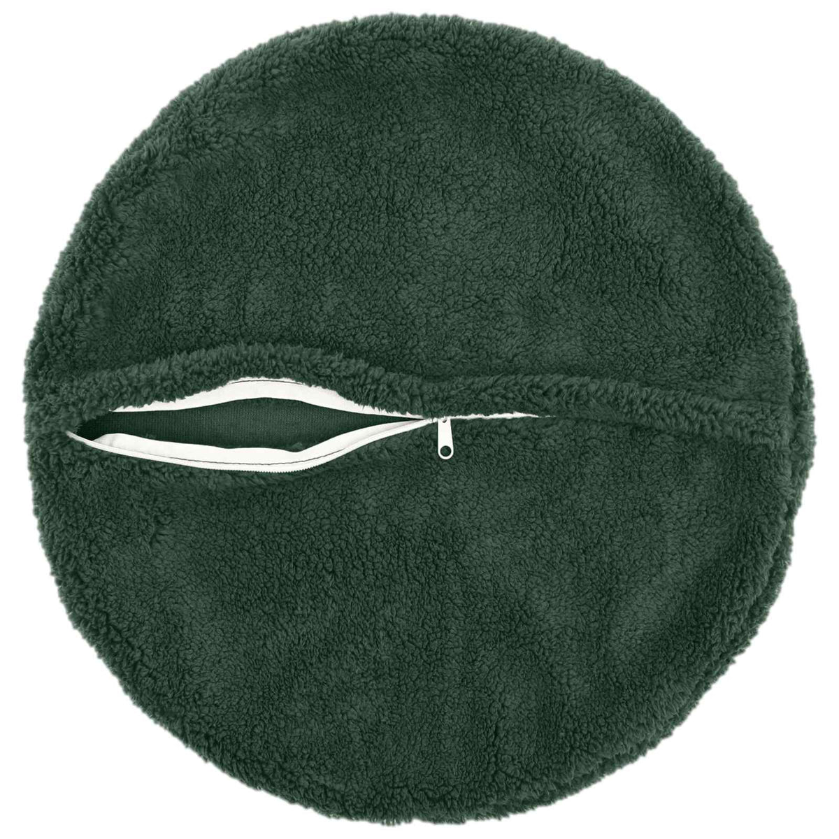 Vidaxl kussensloop 2 pcs heerlen donkergroen ø 30 cm bouclé