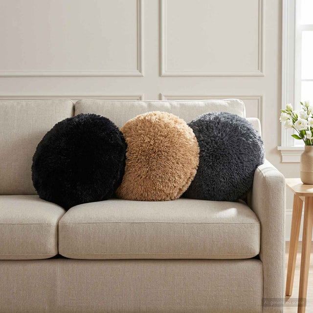 Vidaxl kussen met kussen heerlen 6 st antraciet pv fleece