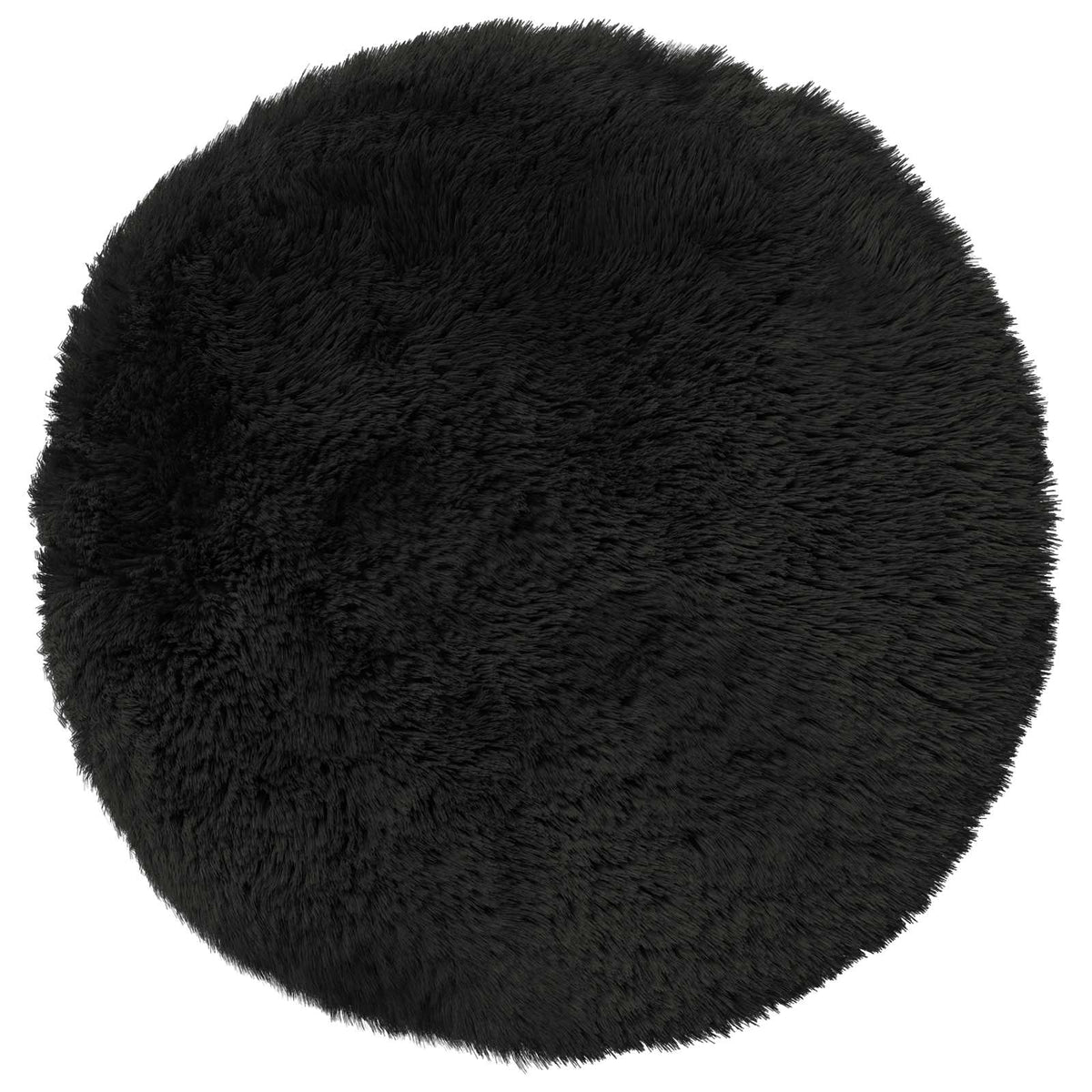 Vidaxl kussensloop 6 pcs heerlen zwart ø 30 cm pv fleece