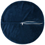 Vidaxl kussensloop 2 pcs heerlen marineblauw ø 30 cm flanel