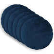 Vidaxl kussensloop 6 pcs heerlen marineblauw ø 30 cm flanel