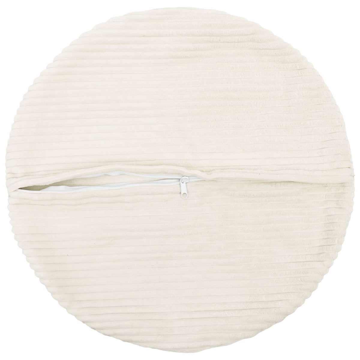 Vidaxl kussensloop 2 pcs heerlen crèmekleurig ø 40 cm corduroy