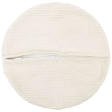 Vidaxl kussensloop 2 pcs heerlen crèmekleurig ø 40 cm corduroy