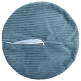 Vidaxl kussensloop 2 pcs heerlen blauw ø 40 cm corduroy