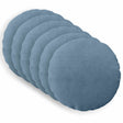 Vidaxl kussensloop 6 pcs heerlen blauw ø 40 cm corduroy