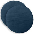 Vidaxl kussensloop 2 pcs heerlen marineblauw ø 40 cm corduroy
