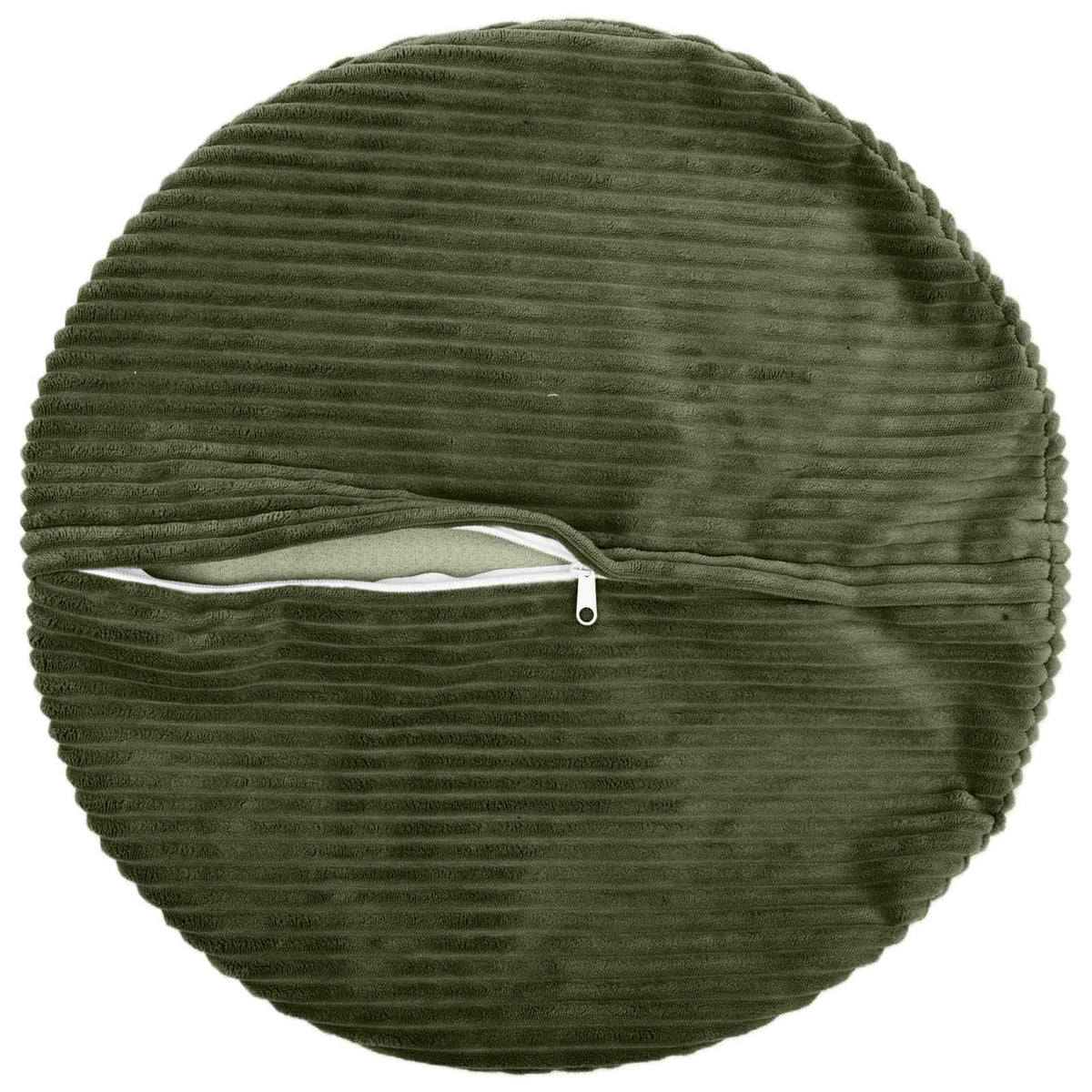 Vidaxl kussensloop 2 pcs heerlen groen ø 40 cm corduroy