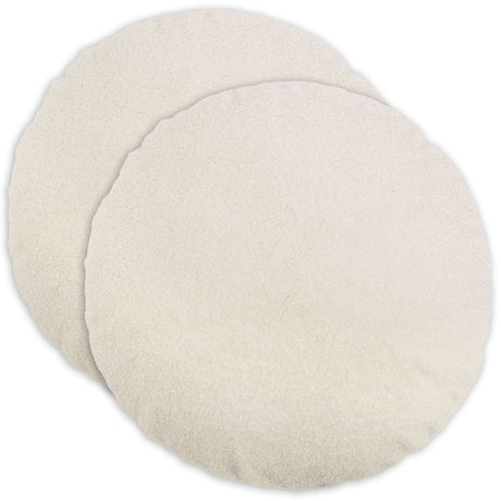 Vidaxl kussensloop 2 pcs heerlen crèmekleurig ø 40 cm bouclé