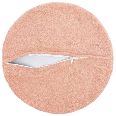 Vidaxl kussensloop 2 pcs heerlen roze ø 40 cm bouclé
