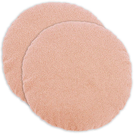 Vidaxl kussensloop 2 pcs heerlen roze ø 40 cm bouclé