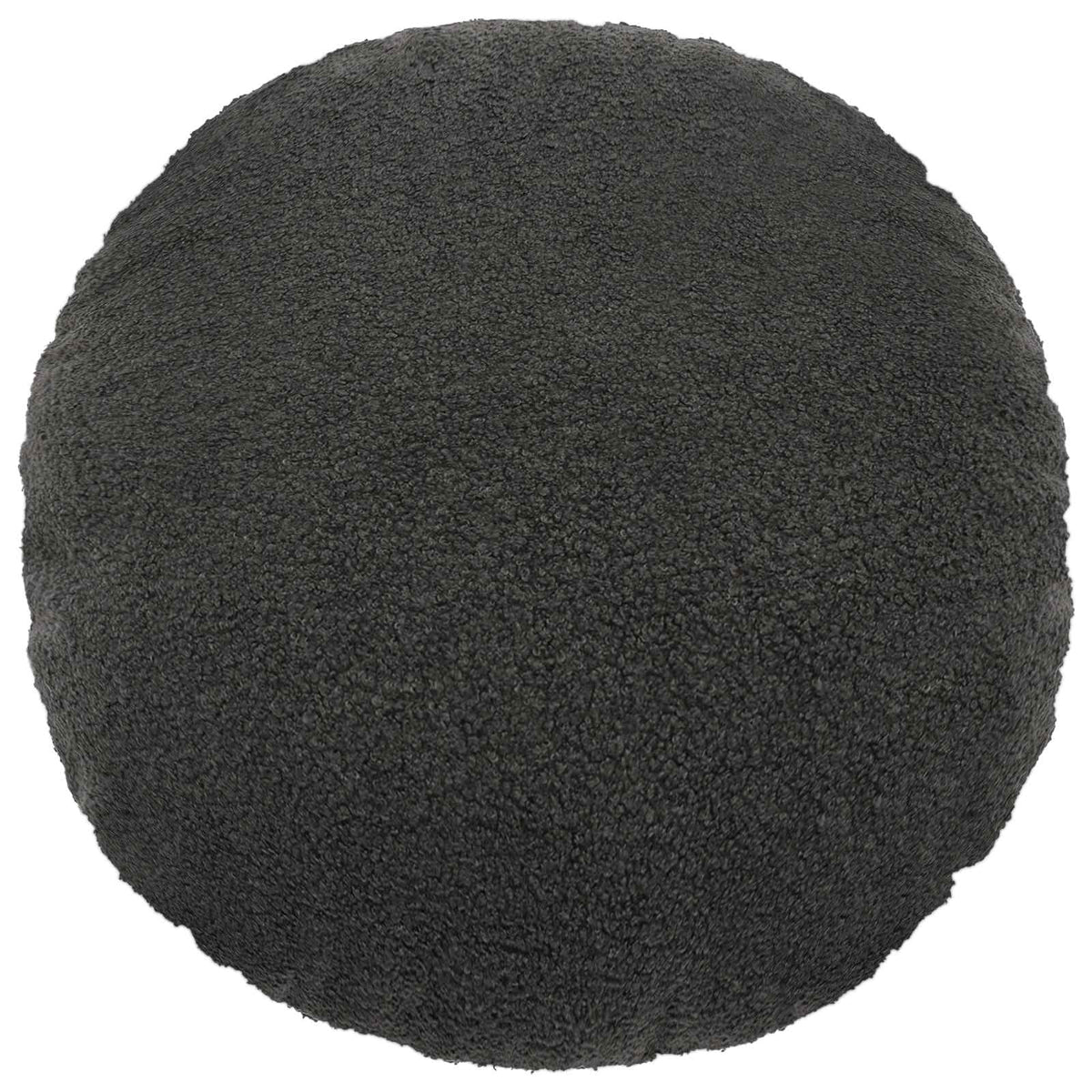 Vidaxl kussensloop 2 pcs heerlen donkergrijs ø 40 cm bouclé